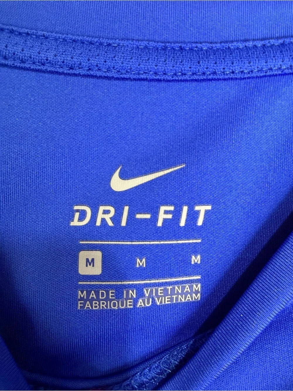 Boys' Nike Dri-FIT Tank Top size Medium Royal Blue Neon Spellout Logo Shirt